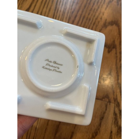 Kutahya Porselen Arte Bianco Expresso Coffee / Tea Set. Plates And Mug Cups. - Picture 13 of 13